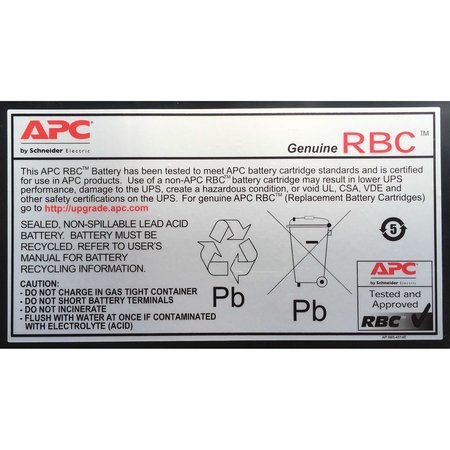 Apc Replacement Battery Cartridge #17 - Maintenance-free Lead Acid Hot-swappable RBC17